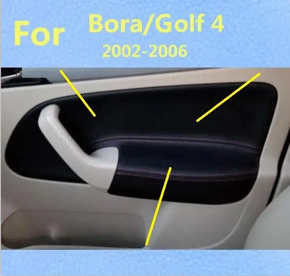 For Volkswagen Golf 4 Bora 1999 2000 20012002 2003 2004 2005 Microfibre Leather Door Panel Armrest Cover car interior