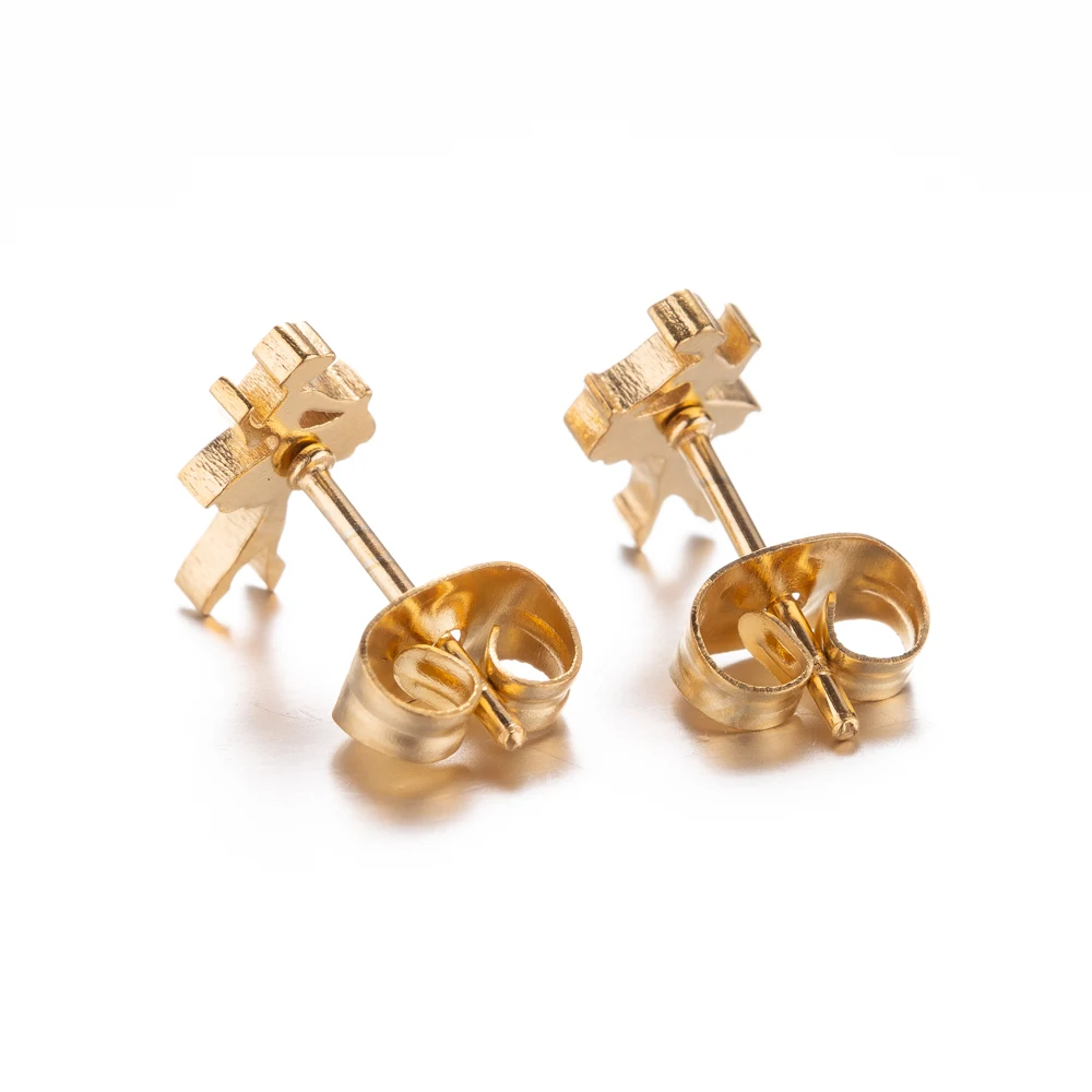 Bohemia Stainless Steel Earrings Women Heart Everyday Jewelry Geometric Cross Rabbit Ballet Star Cactus Earring Studs pendiente
