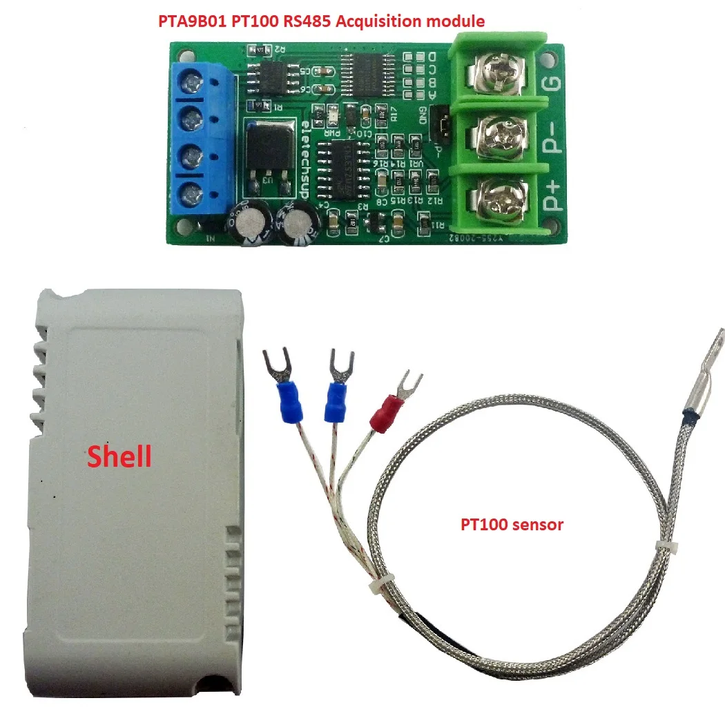 DC 12V PT100 RTD Converter RS485 Modbus Rtu Temperature Sensor