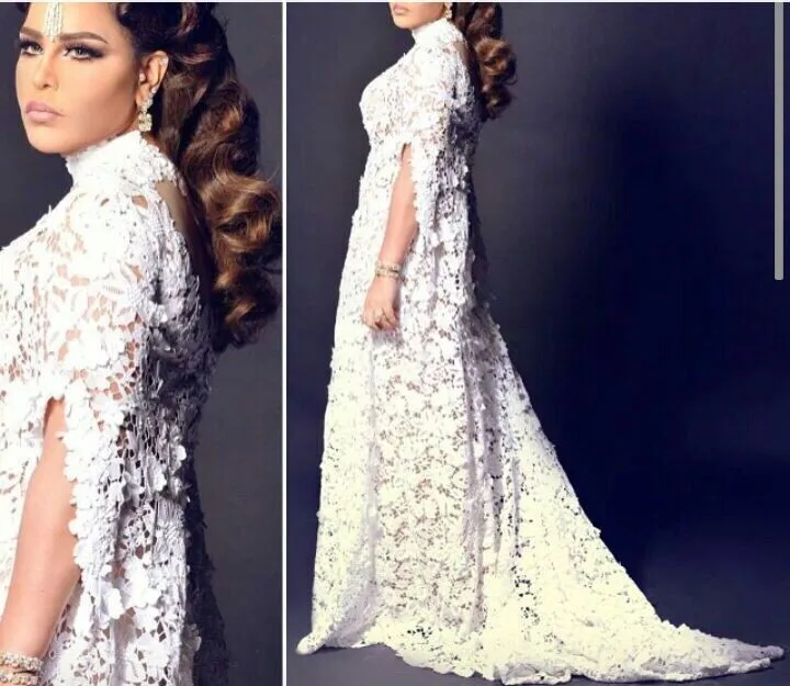 

Free Shipping high neck lace a-line half sleeve evening bridal party gown 2025 vestido de noiva mother of the bride dresses