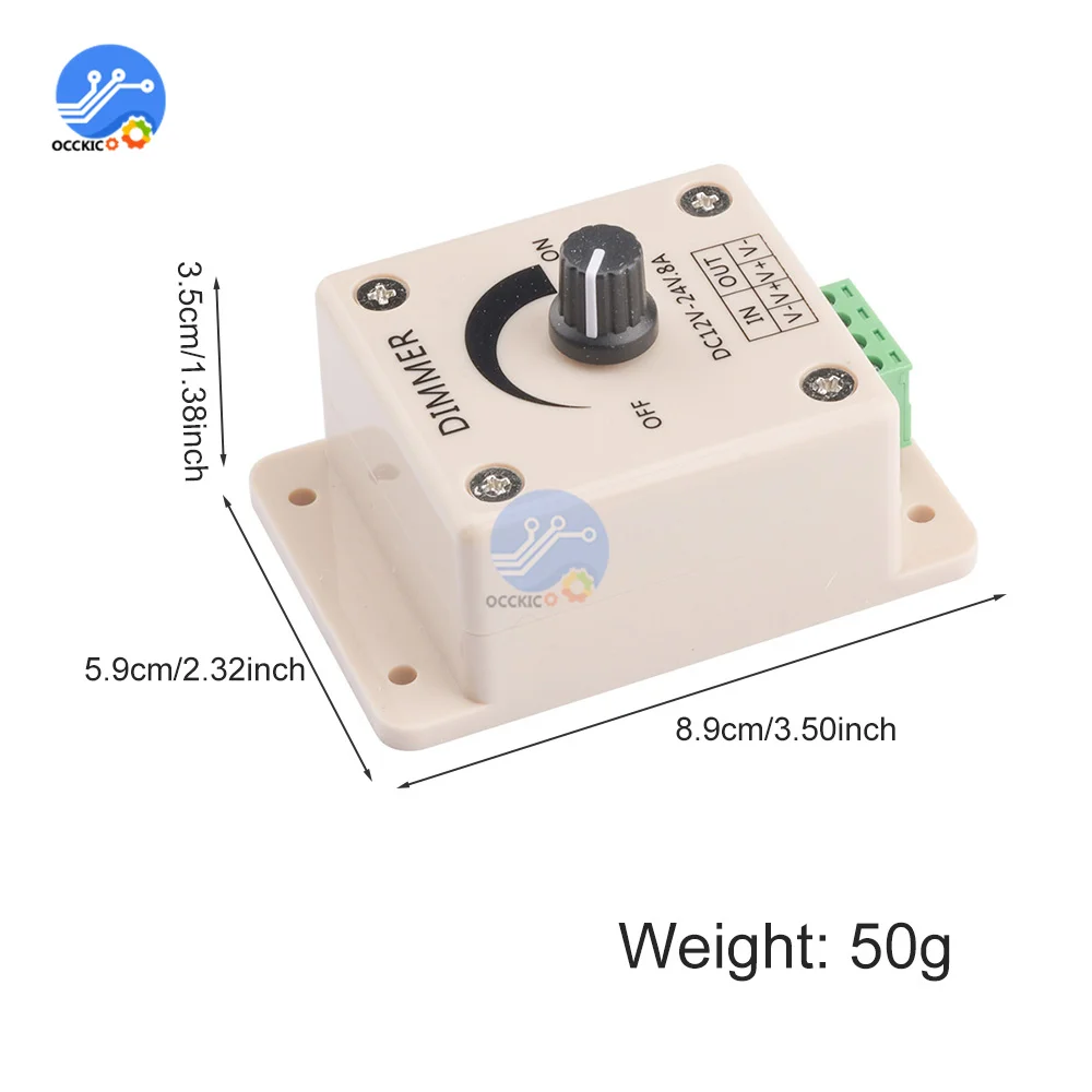 DC 12V 24V 8A LED Dimmer Switch Voltage Regulator Adjustable Controller Power Supply for Smart Home Brightness Lamp Bulb Strip