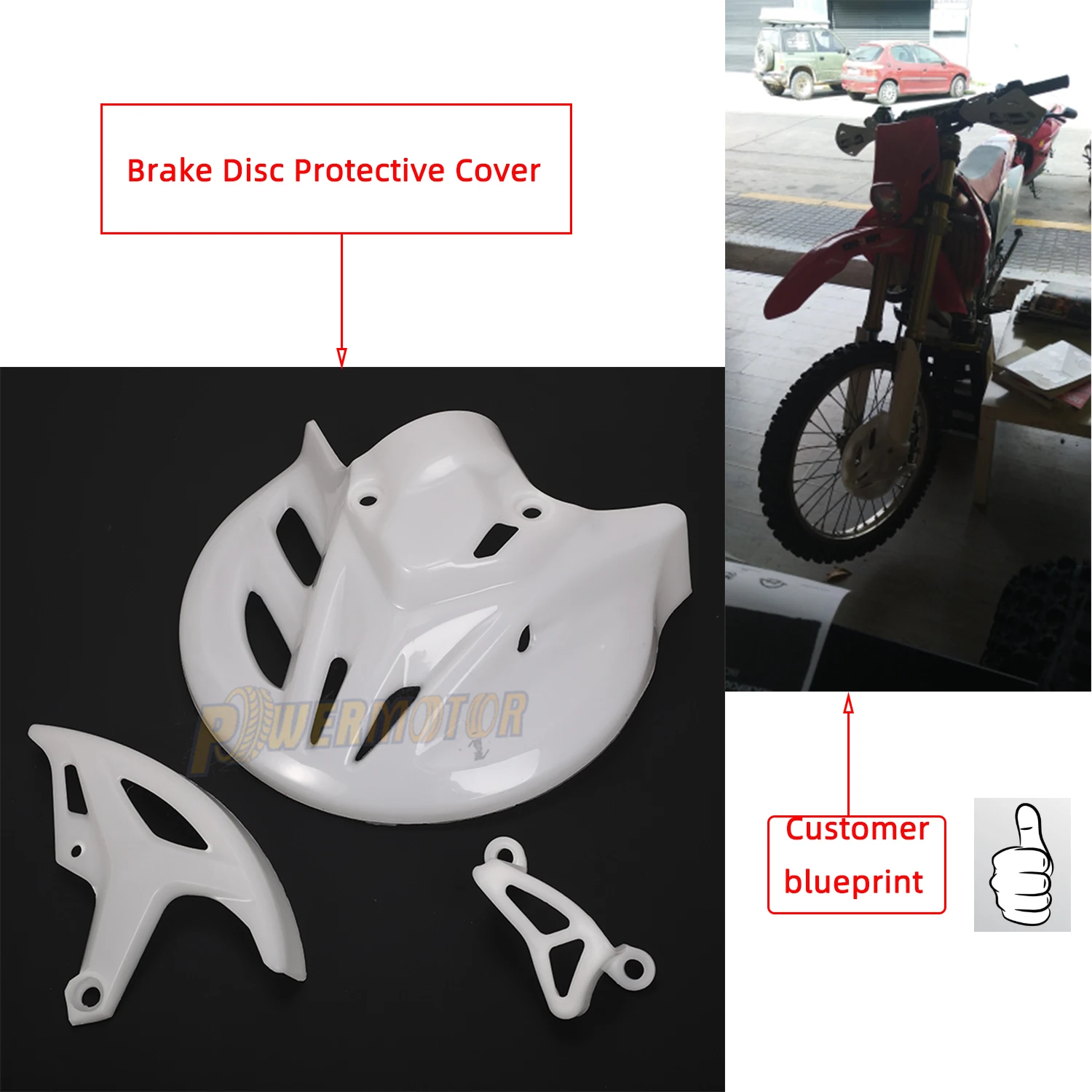 For Honda CRF250R CRF450R Motorcycle Brake Disc Protector Dirt Bike Plate Rear Calipers Cover Plate Enduro Motocross Accessories