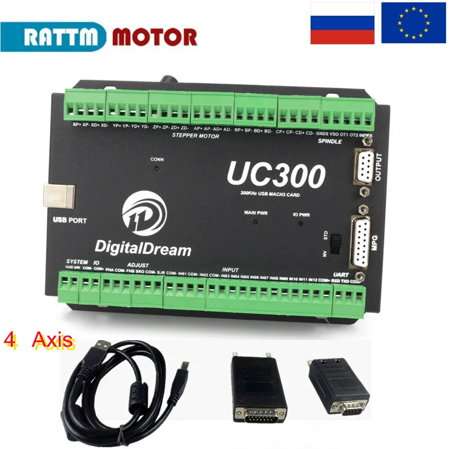 USB Mach3 CNC Controller UC300 NVUM upgrade 3 / 4 / 5 / 6 Axis motion Control Card for CNC milling machine