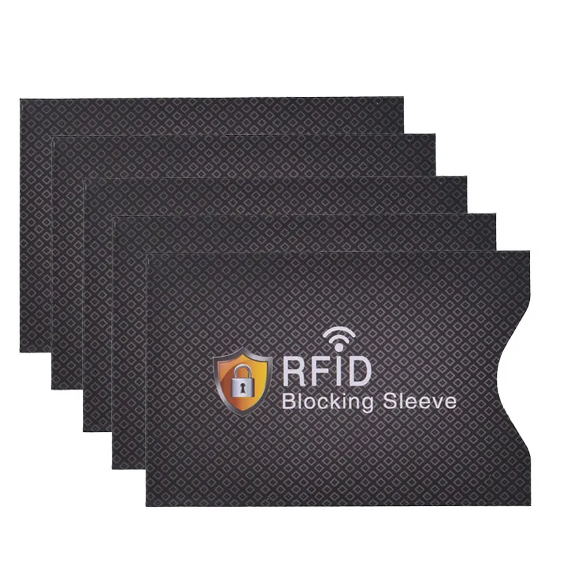 Fundas de bloqueo RFID NFC para tarjetas de crédito, Protector de tarjeta de crédito, bloqueador, conjunto de prevención de robo de identidad para hombres y mujeres, funda de tarjeta bancaria