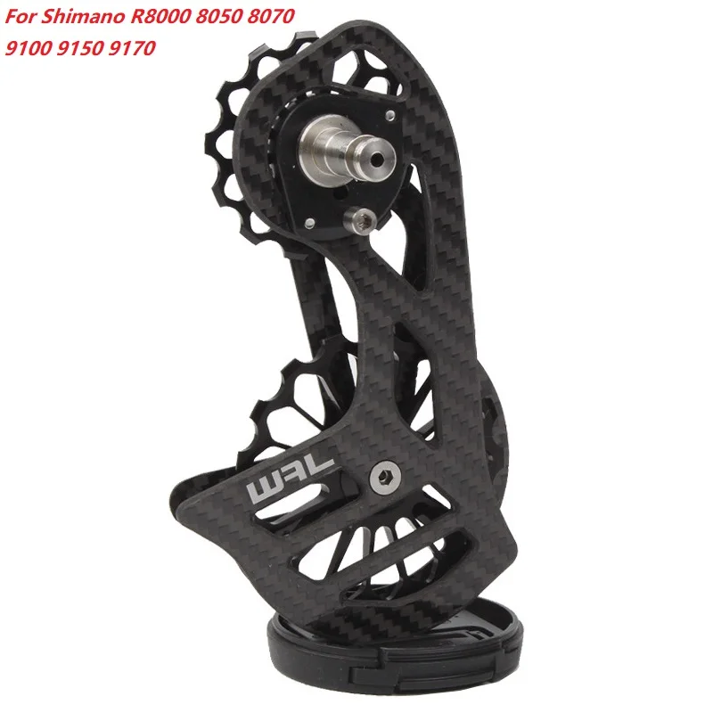 17t bicicleta de carbono cerâmica rolamento polia jockey conjunto roda traseira desviadores guia para shimano r8000 8050 8070 9100 9150 9170