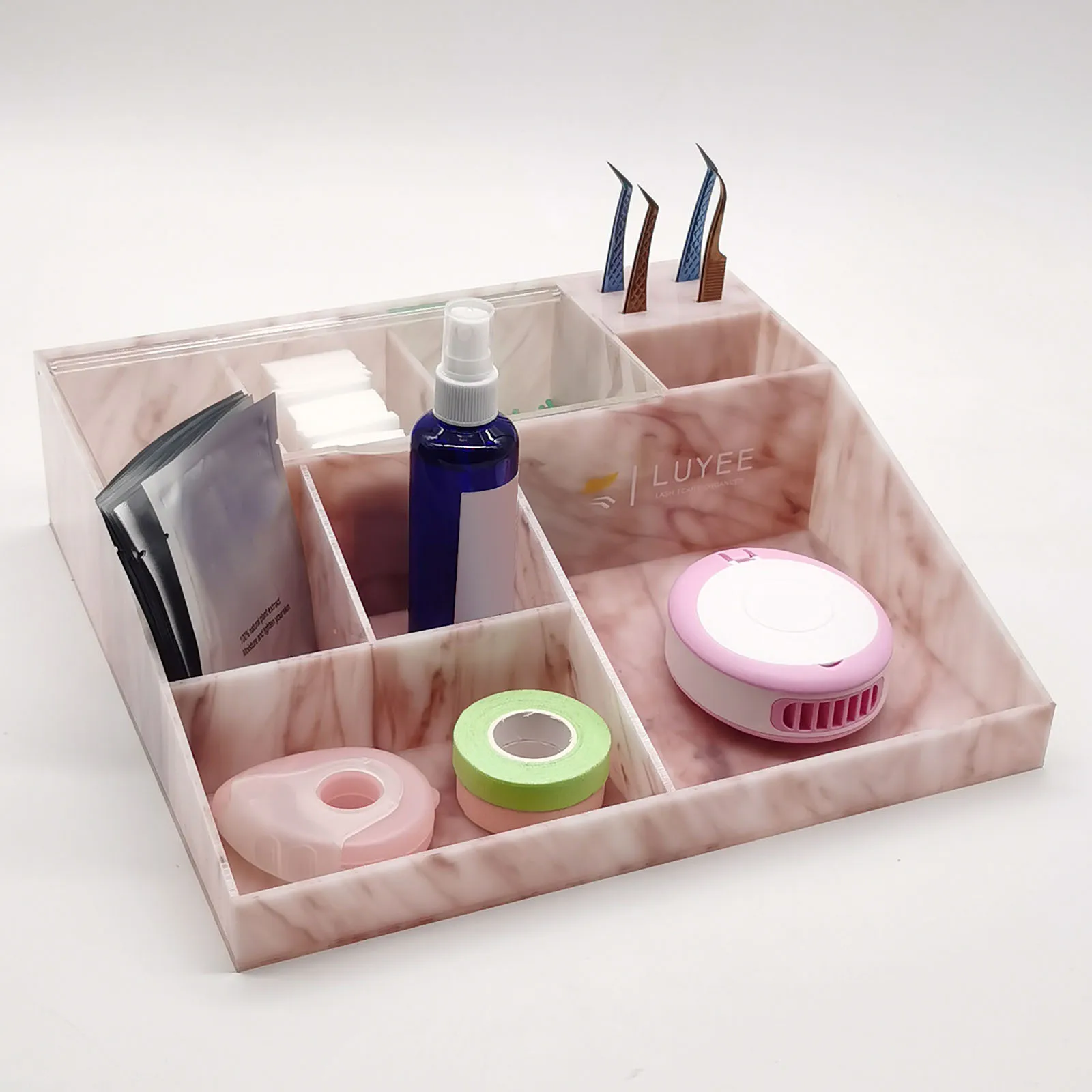 Tweezers Holder Storage Box Makeup Brush Organizer Makeup Organizer Eyelash Extension Accessories Tool Storage Display Box