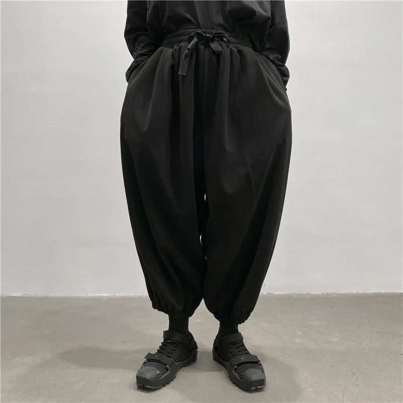 

Ladies Knickerbockers Casual Pants Wide Leg Pants Autumn/Winter New Dark Tense-Waisted Woolen Design Pants