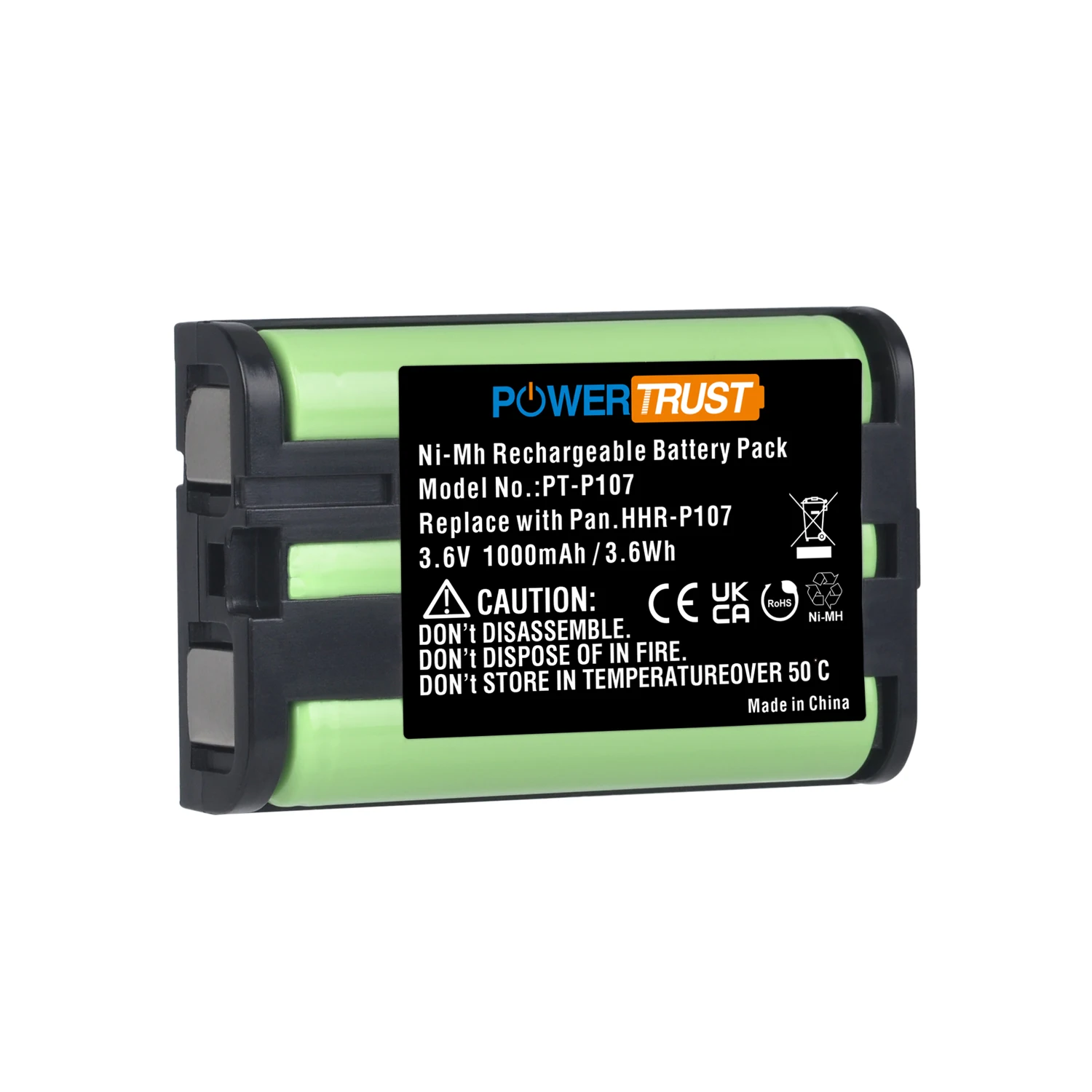 Rechargeable HHR-P107 Cordless Phone Battery for Panasonic HHR-P107 HHR-P107A HHRP107A Cordless Phone