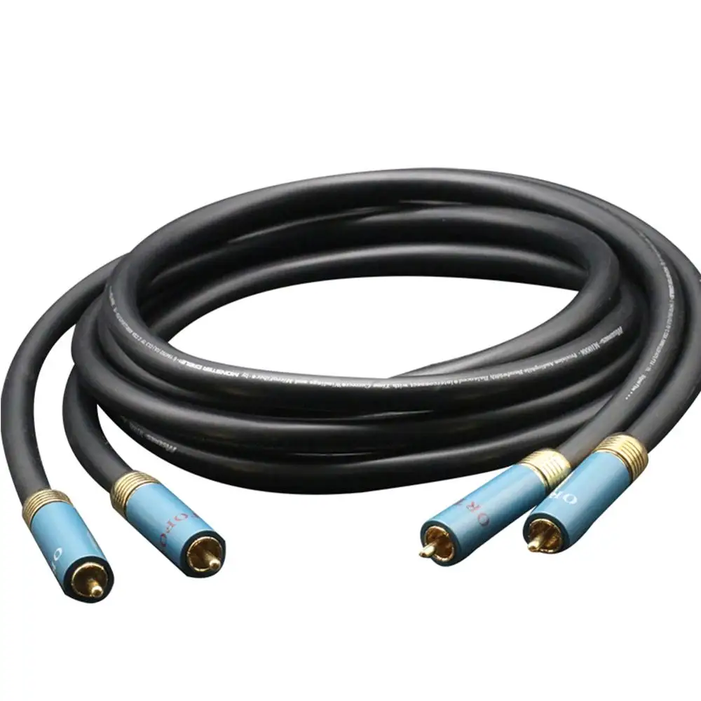 MONSTER 100 HIFI audio line 2 minutes 2 RCA silver-plated mixed signal line rca to rca audio cable