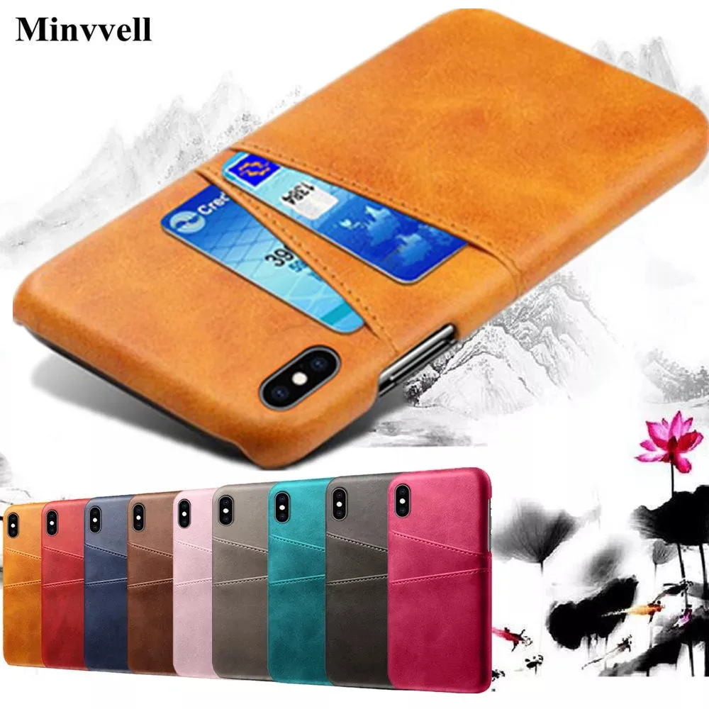 For iPhone 16 Pro 15 14 11 12 13 pro max Case Leather Card Slots Holder Case 16 Pro MAX 15 14 13 12 11 PU Leather Cover