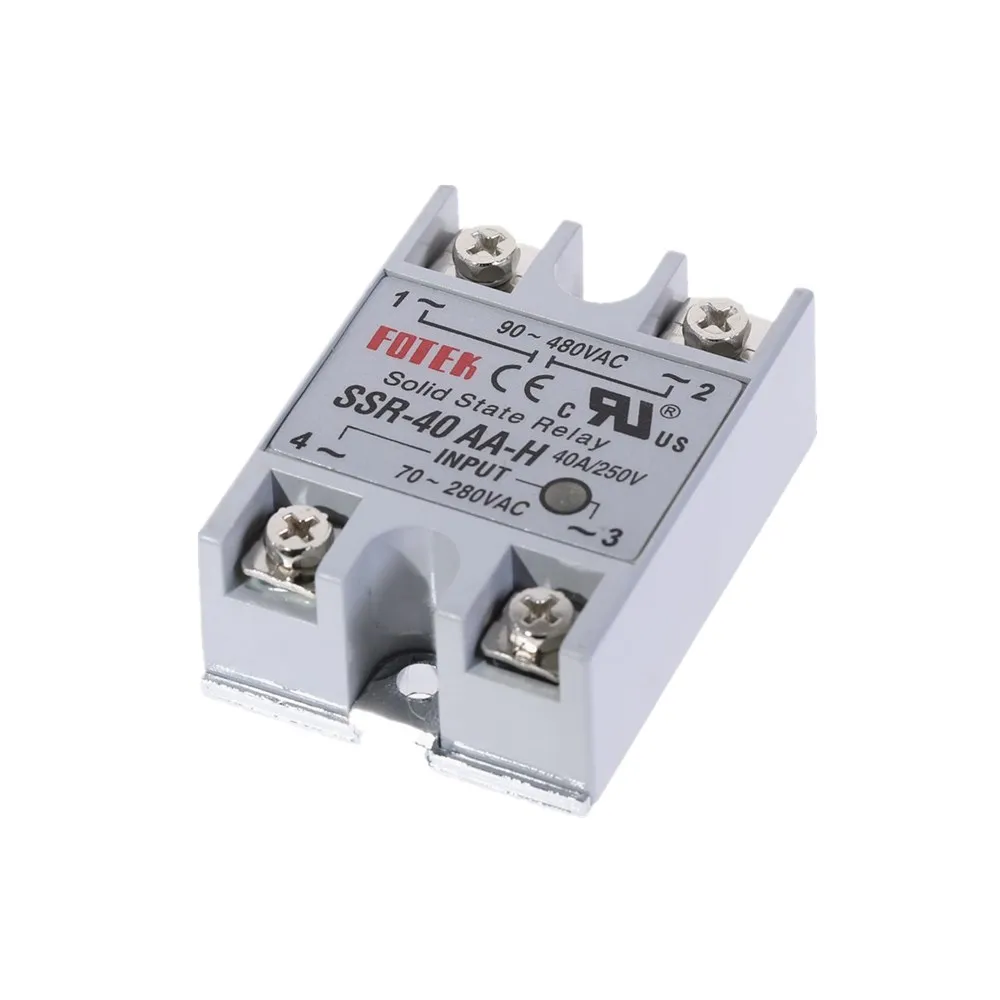 Solid State Relay SSR-40AA-H 40A AC TO AC 70-280V AC TO 90-480V AC SSR 40AA H Relay Solid State Resistance Regulator