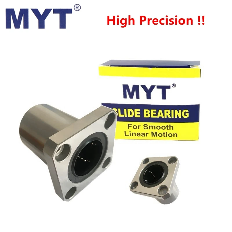 10pcs MYT flange linear bearing LMK8LUU LMK10LUU LMK12LUU LMK16LUU LMK8UU LMK10UU LMK12UU 8mm 10mm 12mm rod CNC parts 3D printer