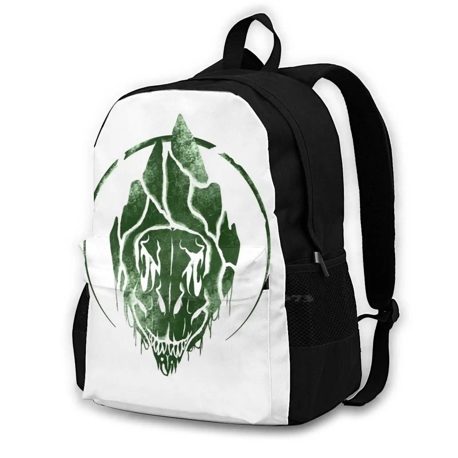 Green Logo , Upper Left Shoulder New Arrivals Unisex Bags Student Bag Backpack Green Logo Dinosaurs The Isle