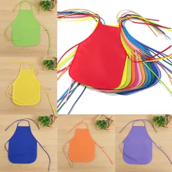 Children Front Pocket Bib Apron Kid Boys Girls Apron Kitchen Child Craft Toddler Clean Waterproof Non-Woven Fabric Aprons