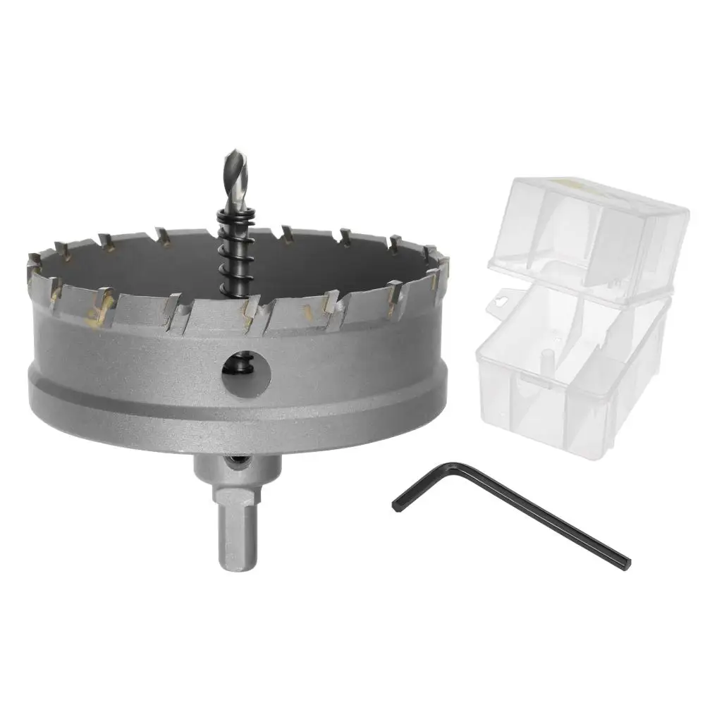 UXCELL Hot Sale Carbide Hole Saw Cutter Drill Bit for Stainless Steel Alloy 100mm 90mm 60mm 70mm 45mm 50mm 48mm 53mm 65mm 55mm