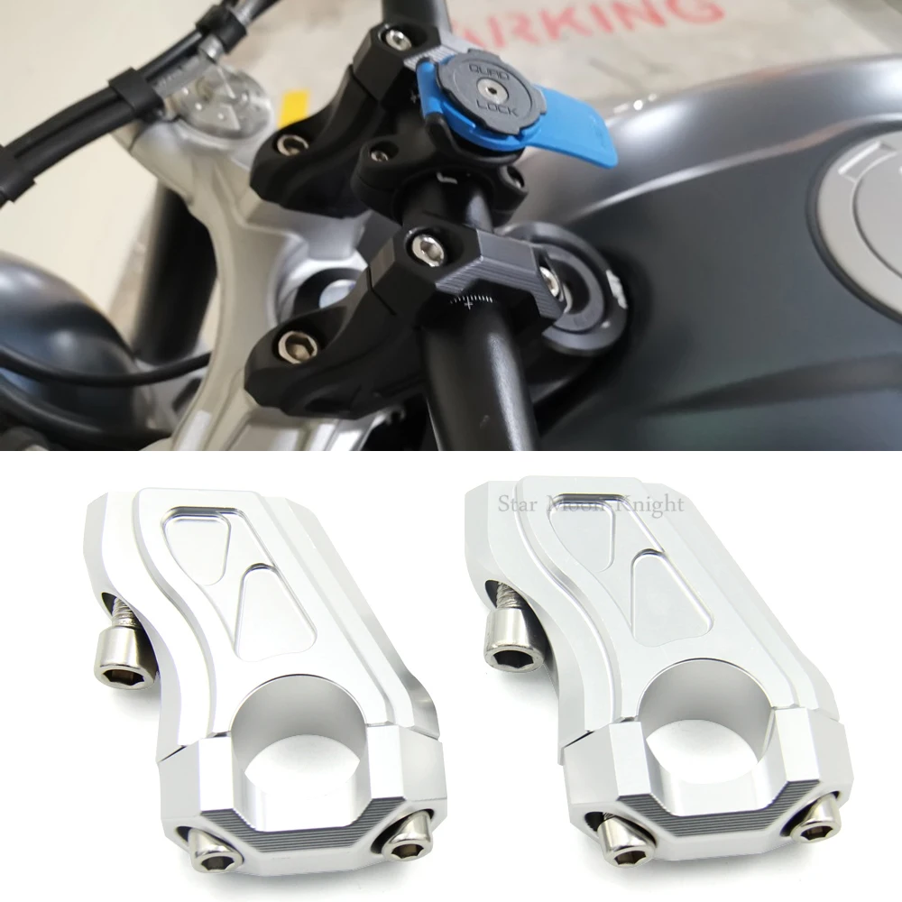 

For BMW R NINE T 2014 2015 2016 2017 R NINET R 9T CNC Handlebar Riser Handle Bar Clamp Extend Adapter