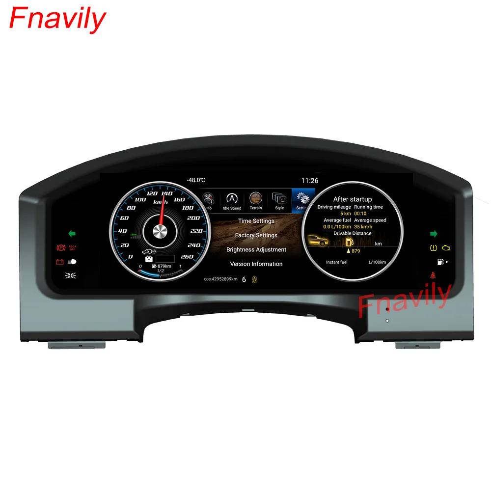 

Fnavily 12.3" Touch Screen Instrument Panel Android 9.0 For Toyota Land Cruiser Instrument Dashboard Panel Assembly 2008-2019