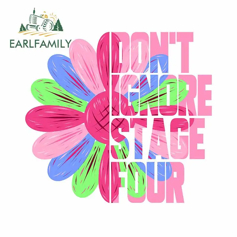 EARLFAMILY 13cm x 12.1cm for Dont Ignore Stage Four Sunflower Occlusion Scratch Windshield Creative Refrigerator Car Stickers