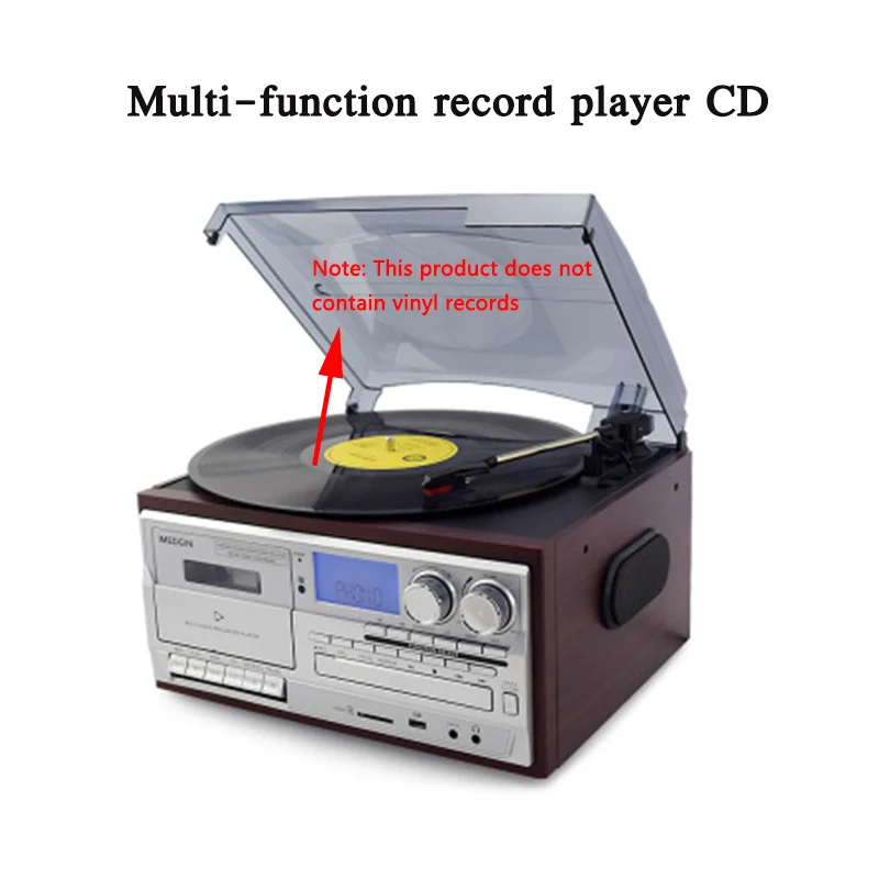 Multi-function record player vinyl record player modern gramophone tape radio Bluetooth USB built-in speaker remote control