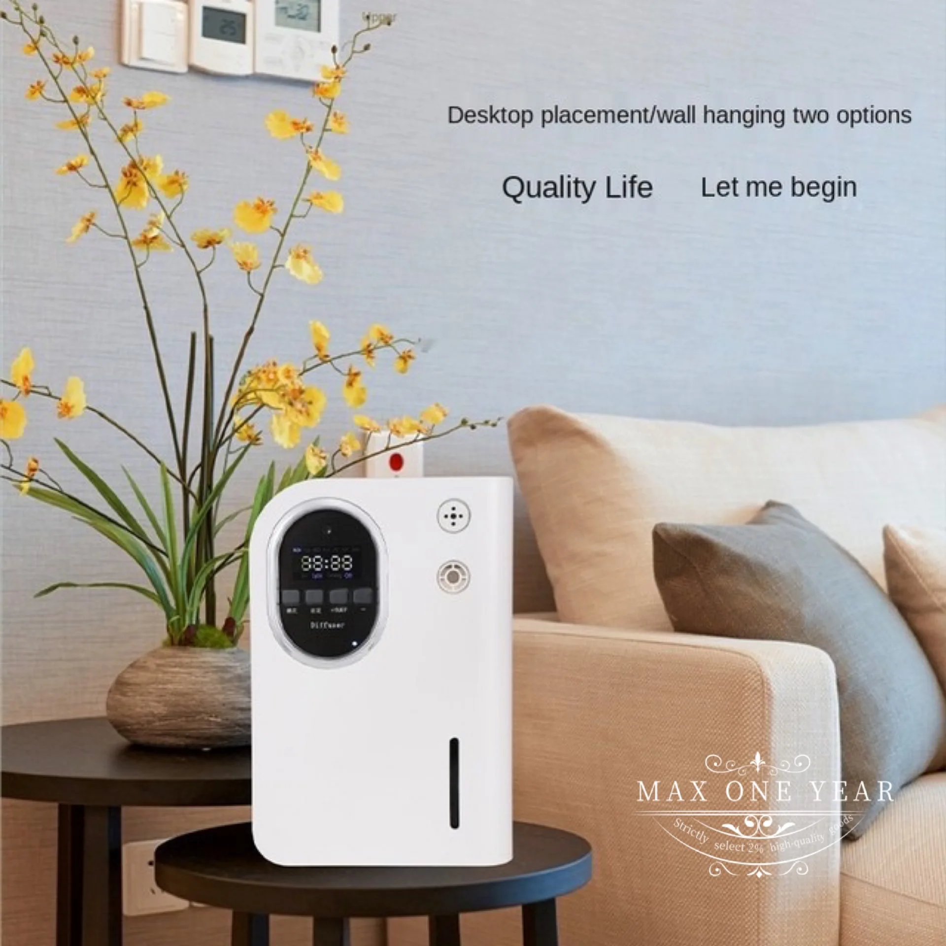 Purificador de aire de iones negativos para Hotel, difusor de Aroma de aceite esencial, máquina de Aroma de Frgrance para oficina, hogar y KTV, MAX, un año ~ 500 ㎡, 160ml