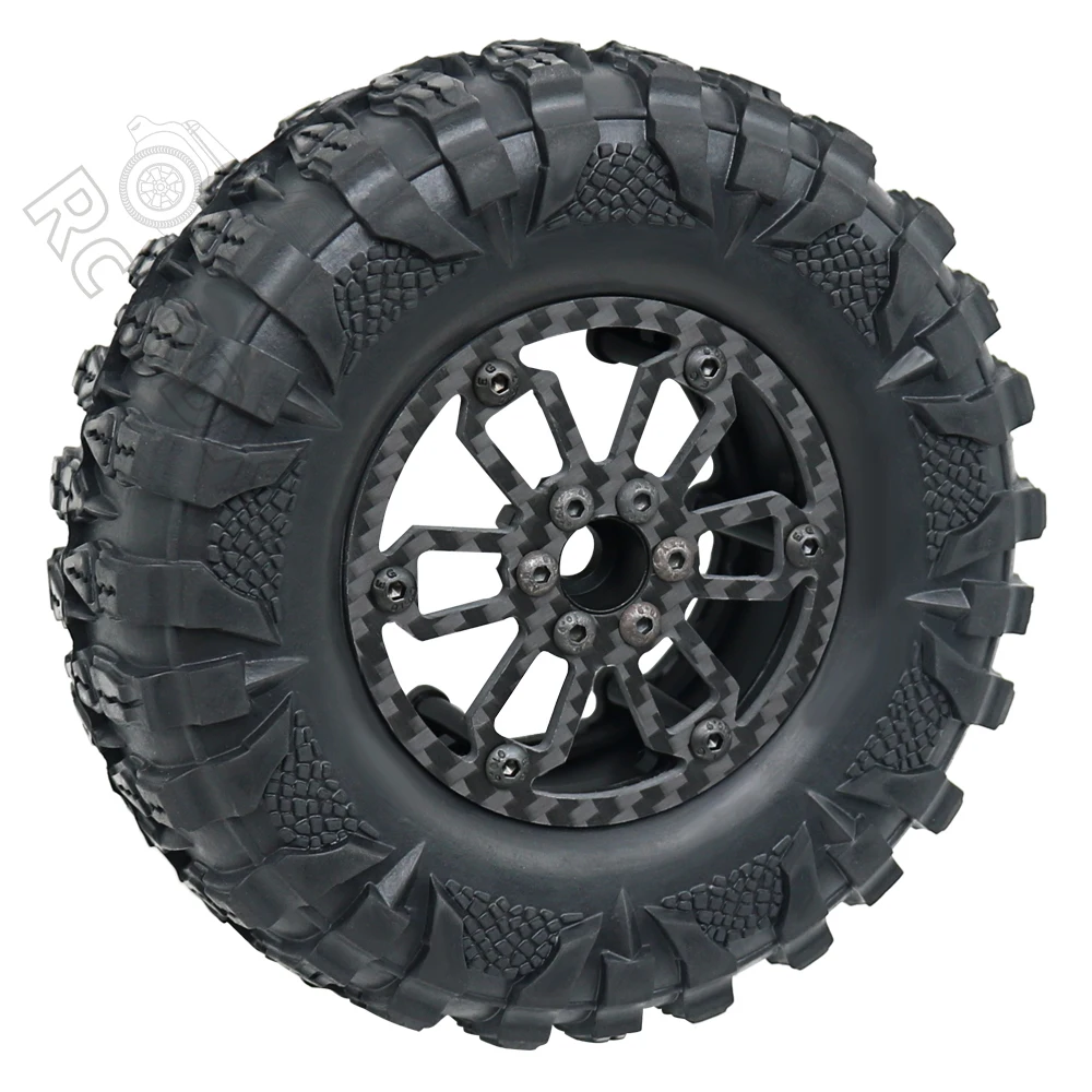 Jantes Hub De Fibra De Carbono Para Carro De Crawler RC, Axial SCX10III AXI03003 RBX10 RR10 Wraith 90048 90018 TRX4, 2,2 em