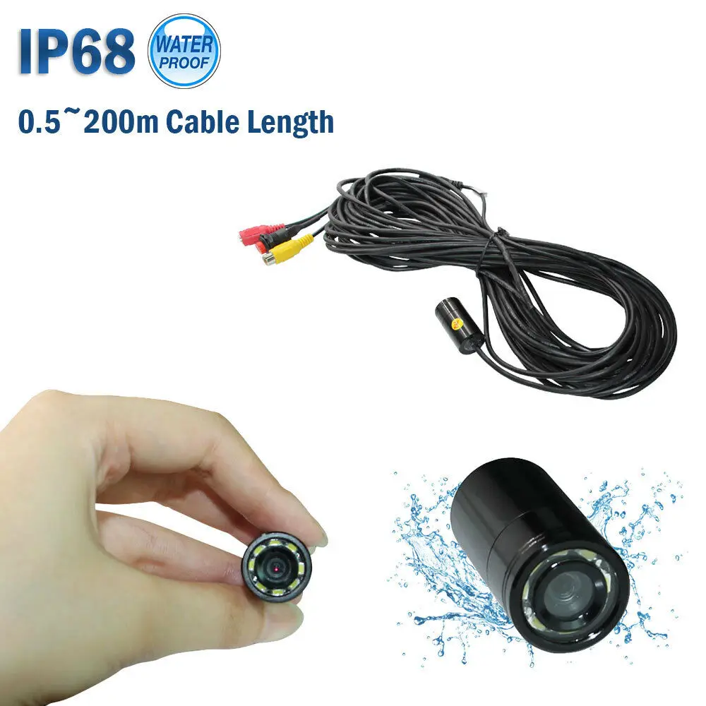 

HOT Mini Underwater Fishing Video Inspection Camera 0.5~100m Long Cable W/ 8 LED