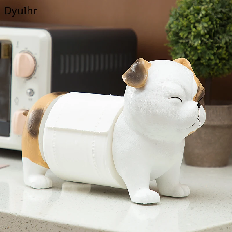 

DyuIhr Creative Desktop Vertical Living Room Paper Towel Holder Home Decor Resin Paper Towel Holder Kitchen Roll paper holder