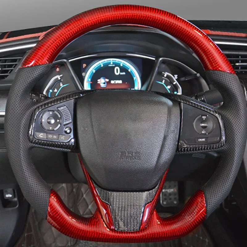 Carbon Fiber Car Steering Wheel For Honda CR-V Civic Accord Insight Inspire Legend CR-Z Fit UR-V XR-V 2015 2017 2018 2019 2020