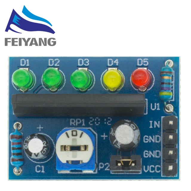 DC 3.5V-16V KA2284 Power Audio wskaźnik poziomu napięcia wskaźnik pojemności baterii czerwona zielona dioda LED dla woltomierza miernik VU głośności