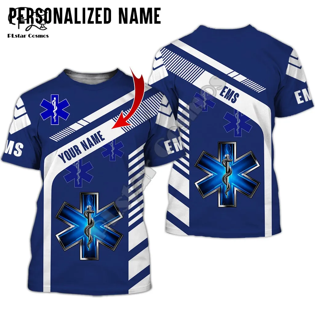 PLstar Cosmos Newest Emergency Medical Service EMS 3D Print T-shirt Harajuku Streetwear Men/Women Short Sleeve Drop Shipping E30