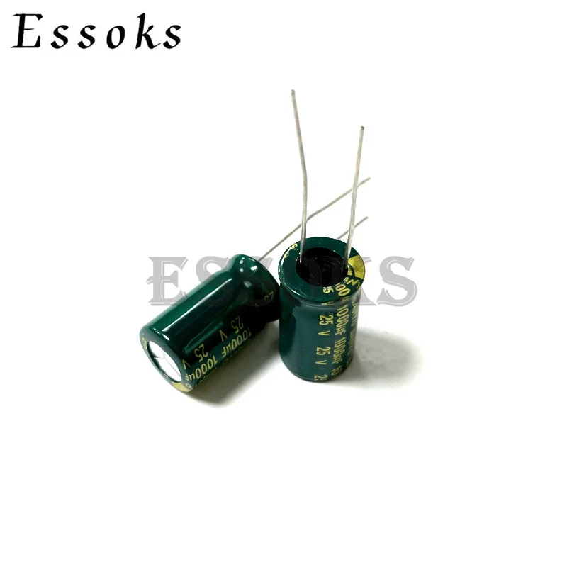 10pcs Electrolytic Capacitor 25V1000UF 25V 1000UF 8X16 10X17 10X20 mm High Frequency Low ESR Aluminum Capacitors