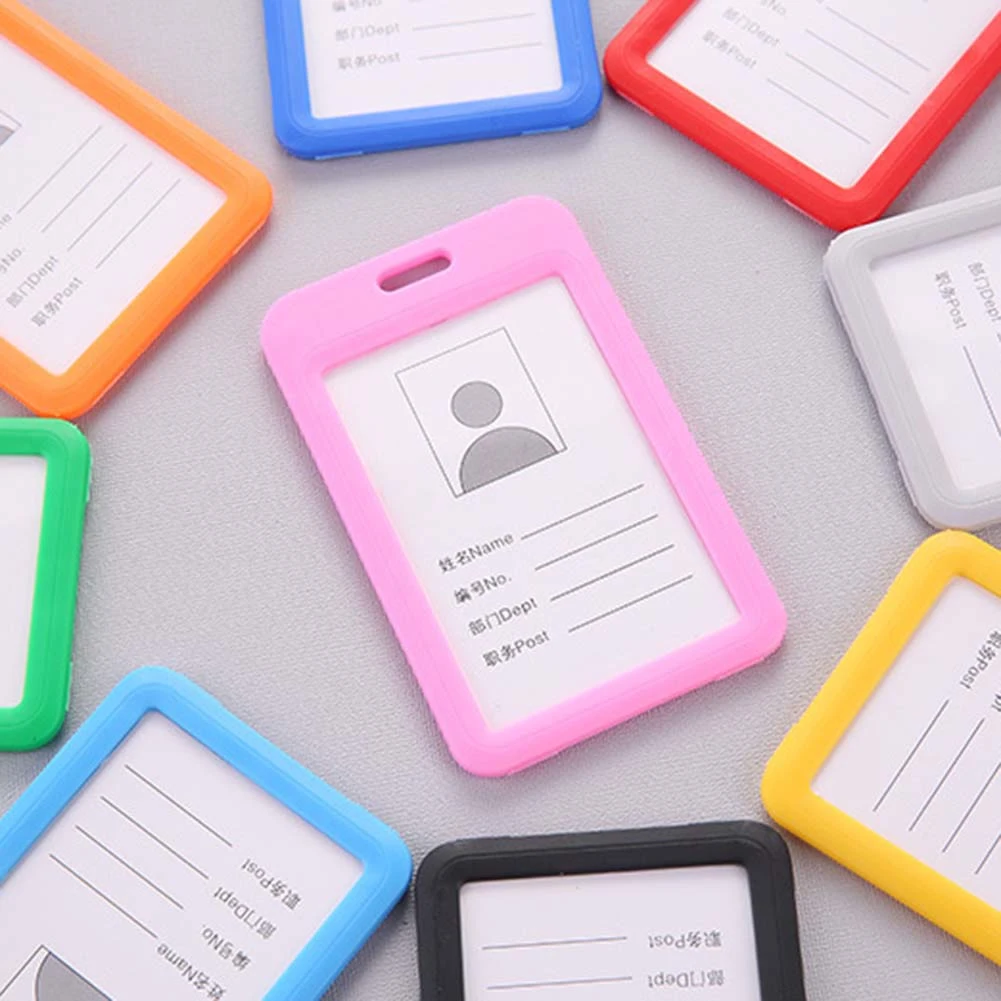 Work Card Holders With Rope Aluminium Alloy Card Holder Employee Name ID Card Cover Metal Work Note Holder