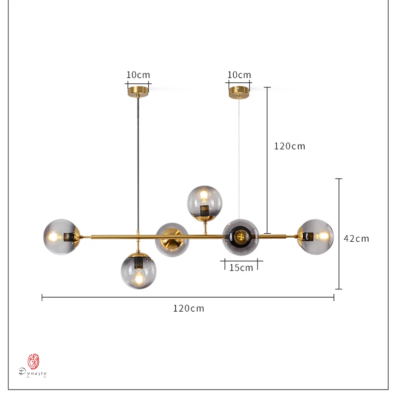 Designer Table Pendant Lamp Modern Linear Hanging Lights Glass Restaurant Reception Dinning Room Bar Counter Lighting Fixture