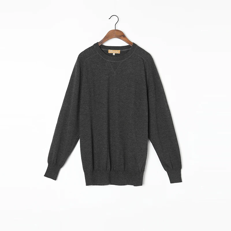 Kammgarn Garn 100% Kaschmir Pullover Männer Dünne Pullover Natürliche Stoff Hohe Qualität Kaffee Braun Reinem Kaschmir Pullover Mann