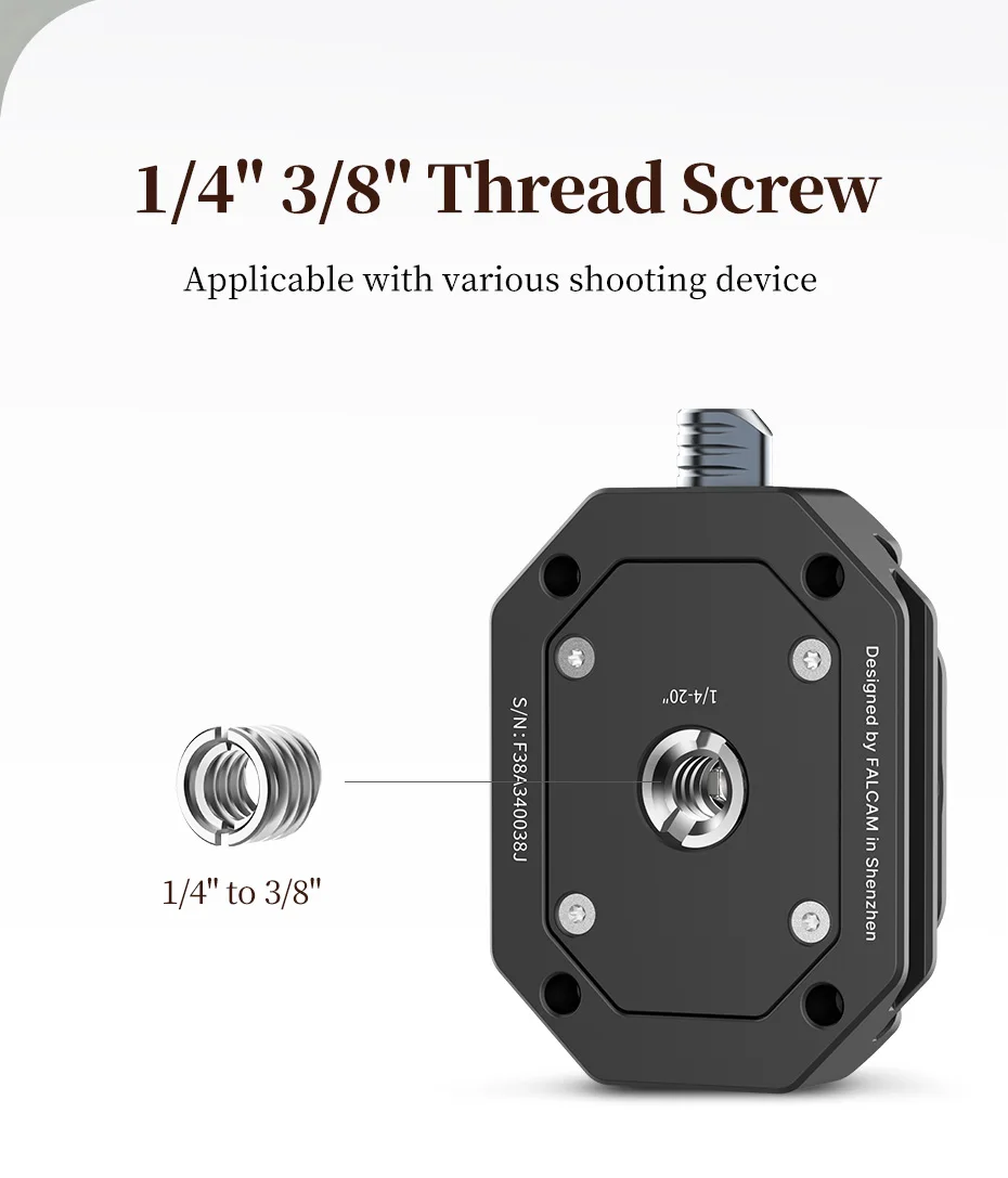 Ulanzi FALCAM F38 Universal Gimbal Arca Swiss Schnellwechselsystem Schnellwechselplatte Klemme Schnellschalter für DSLR-Kamerastativ – Detail 6