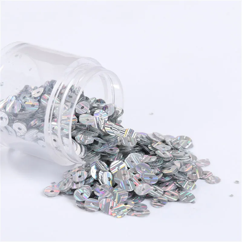 2000p/10g 4mm Hologram Laser Sequins Craft PVC Flat Circle Spangle Sequin DIY Paillettes Clothing Sewing Accessories Lentejuelas