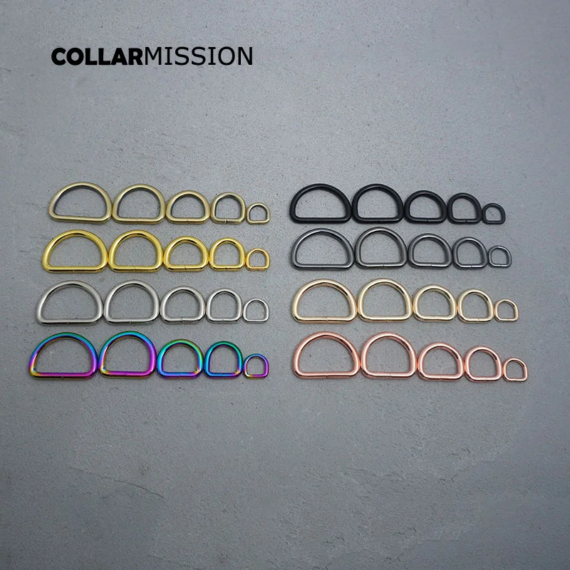 1pc Non-welded nickel plated hardware D ring for garment luggage backpack cat dog collar DIY accessory 8 Colours 30mm 5 sizes