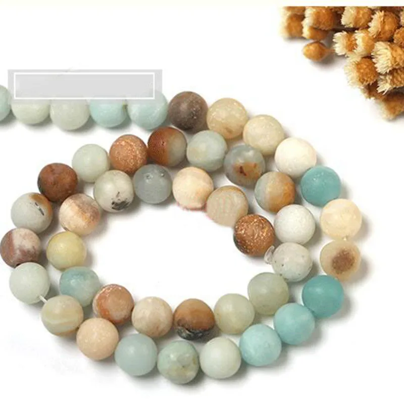 Natural Amazonite Stone 4/6/8/10/12mm Necklace Bracelet Jewelry Loose Beads 15 Inch wk78