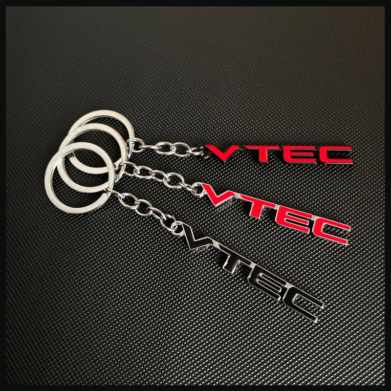 Car Styling High Quality VTEC Badge Car Keyrings Keychain For Honda Civic Accord Odyssey Spirior CRV SUV Key Ring Accessories