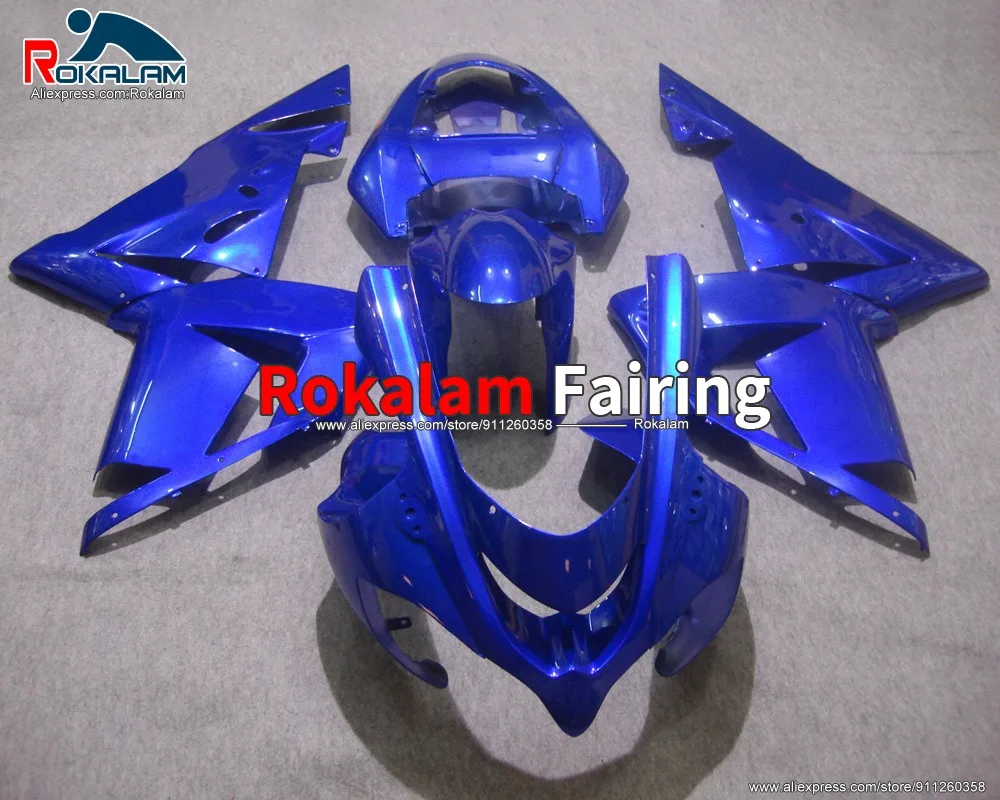 

ABS Plastic Kit For Kawasaki Ninja ZX10R 2004 2005 ZX-10R 04 05 Blue Aftermarket Motorbike Fairings (Injection Molding)