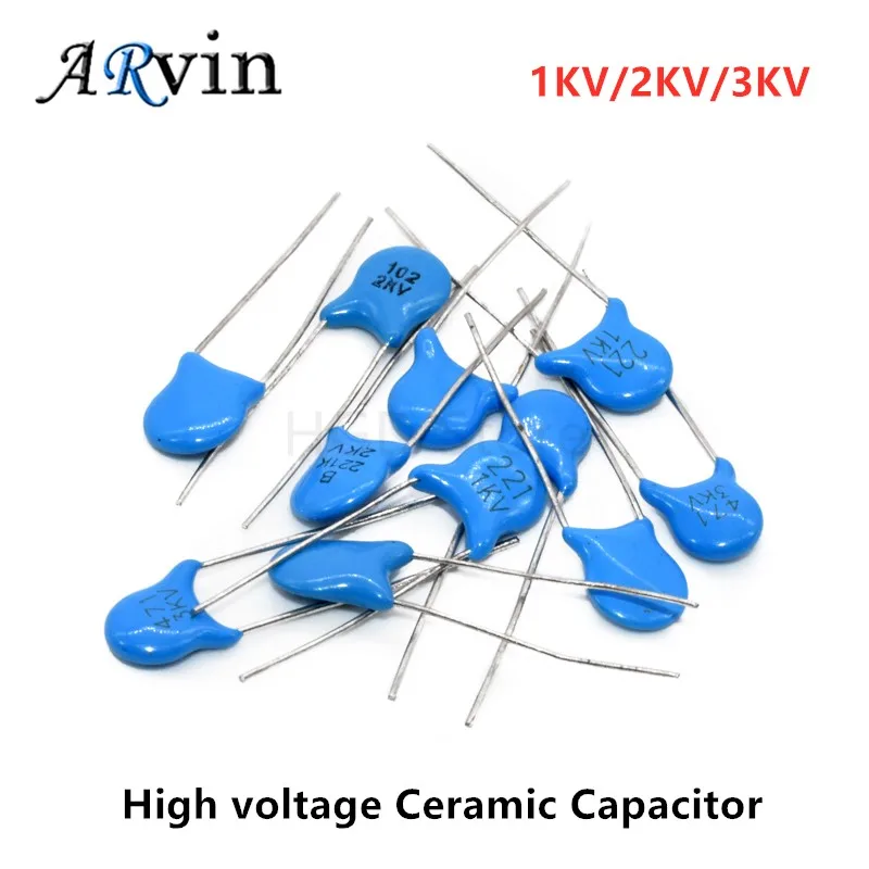 20pcs High voltage Ceramic Capacitor 1KV 2KV 3KV 5PF 30PF 47PF 56PF 100PF 220PF 1NF 2.2NF 3.3NF 4.7NF 10NF 100NF 471 222 223 103