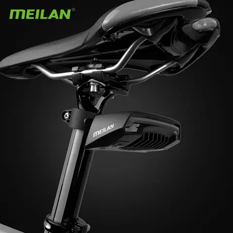 Meilan X5 Trådlös Cykel Bakljus Laser Baklampa Smart Broms USB Uppladdningsbar Cykeltillbehör Fjärrkontroll Blinkers LED 10 best sales cykellaser - №6