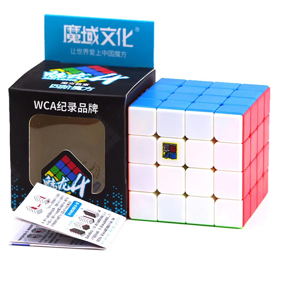 MoYu Meilong 4x4x4 Magic Speed Cube Stickerless/Schwarz Sticker 4x4 Professionelle Puzzle Cubes Lernspielzeug für Kinder – Detail 12