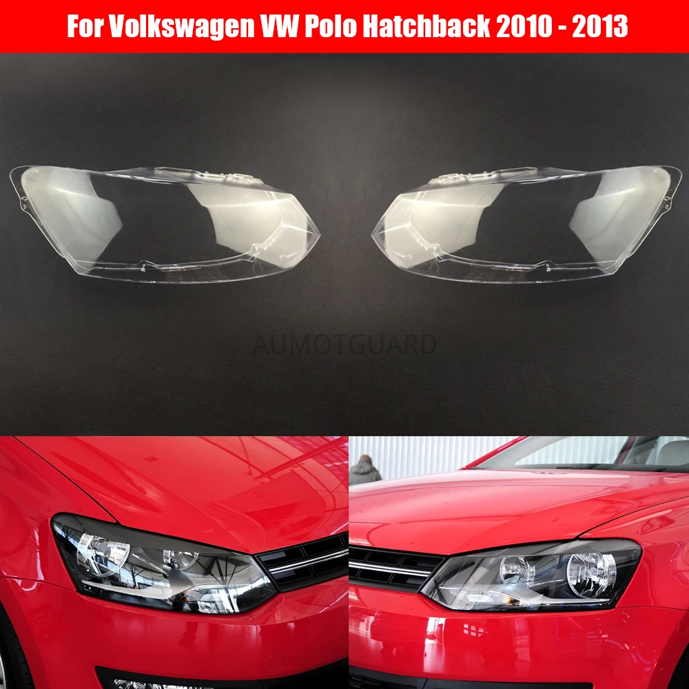 

Car Headlamp Lens For Volkswagen VW Polo Hatchback 2010 2011 2012 2013 Car Replacement Auto Shell Cover