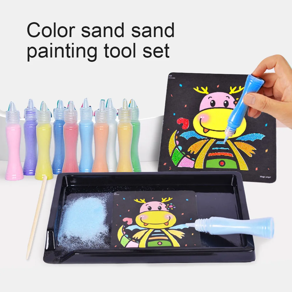 10/24/26 Sheet DIY Sand Painting Cards Drawing Art Craft Kid Education Toy Early Educational Learning Creative Drawing Toys