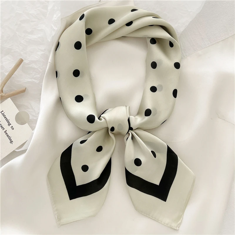 Luna&Dolphin Women Vintage Print Scarf 70x70cm Houndstooth Zebra Chiffon Silk Feeling Headbands Bandana Bag Neckerchief Hijab