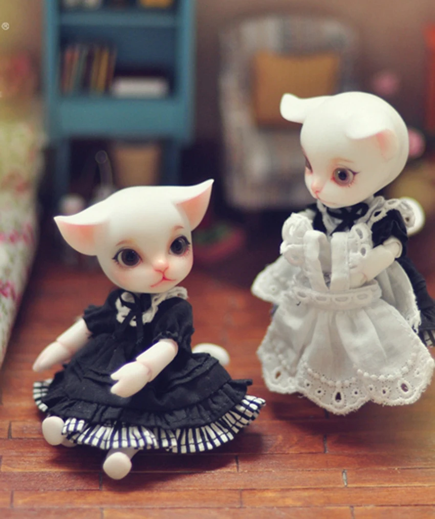 cat BJD SD Doll  1/8 Joint Doll Birthday Gift Toy Gift Model Cute Doll Decoration Puppet Cloth Sister Popovy Sisters