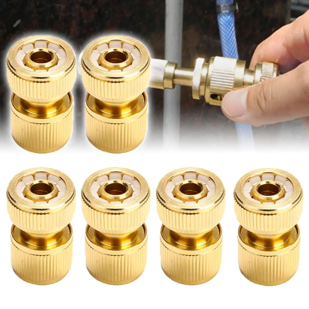 Bronze-Revestido Adaptador De Mangueira, Quick Connect Conector Giratório, Jardim Mangueira Acoplamento Sistemas, Rega Irrigação, 1/2\