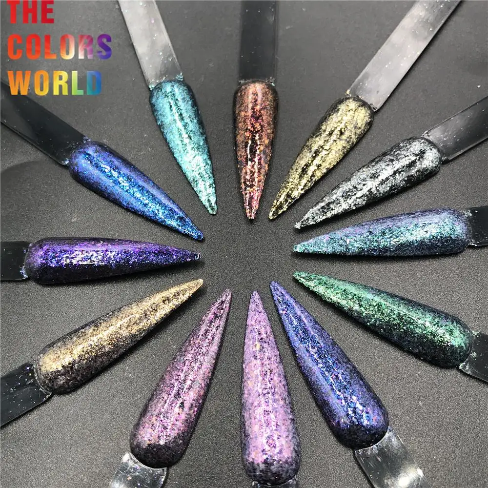 TCT-031 Excellent Effect Color Shifting Magic Irregular Flakes Foil Nail Art Decoration Nail Gel Polish Chameleon DIY Decoration