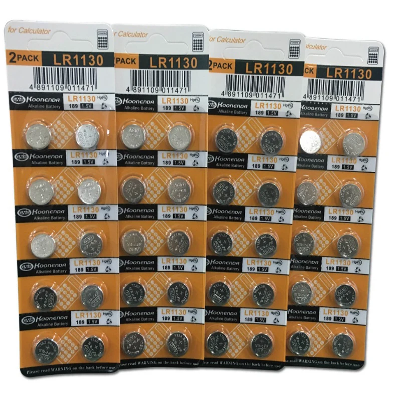 10pcs 1.55v AG10 LR1130 389A 198 LR54 Button Batteries 189 LR54 Cell Coin Alkaline Battery SR54 389 189 For Watch Computers